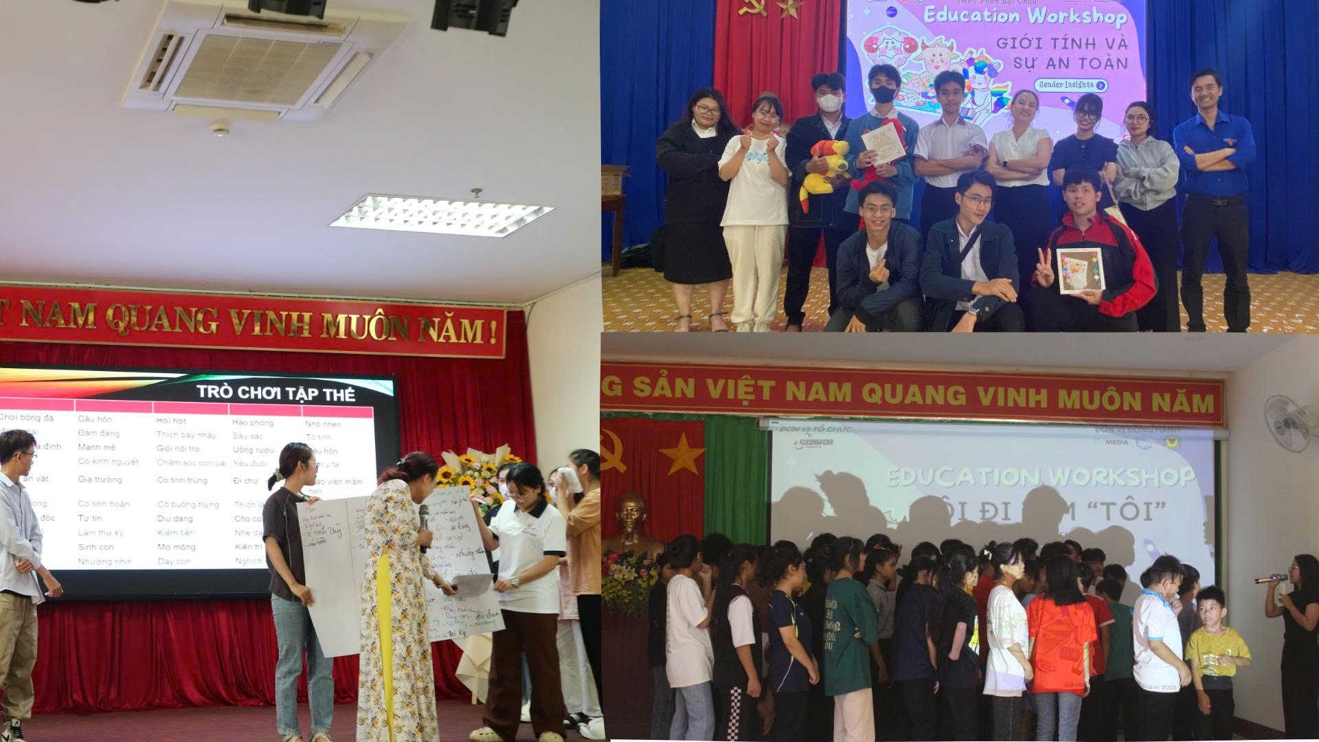 Tổ chức 03 buổi Workshop giáo dục giới tính tại 03 trung tâm (), trường học với sự tham gia của gần 800 học sinh, sinh viên.